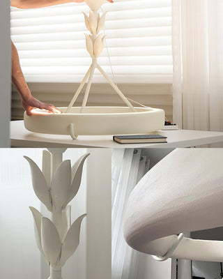 Tinsley Plaster Chandelier-Neutral Decor