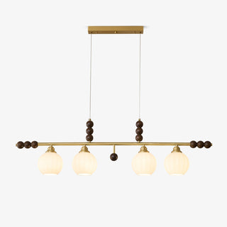 Zerinen Suspension Nordique en Verre et Bois