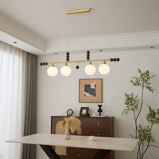 Zerinen Suspension Nordique en Verre et Bois