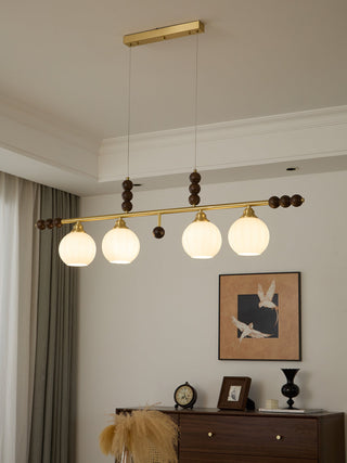 Zerinen Suspension Nordique en Verre et Bois