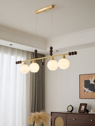 Zerinen Suspension Nordique en Verre et Bois