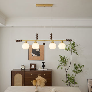 Zerinen Suspension Nordique en Verre et Bois