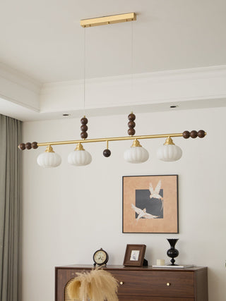 Zerinen Suspension Nordique en Verre et Bois