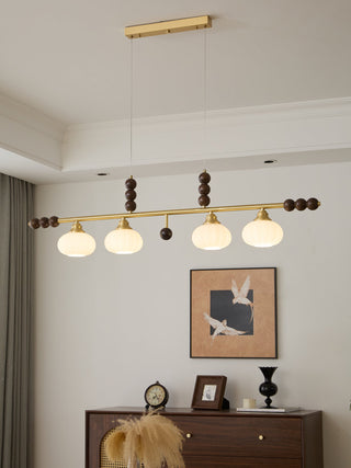 Zerinen Suspension Nordique en Verre et Bois