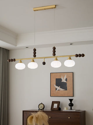 Zerinen Suspension Nordique en Verre et Bois