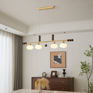 Zerinen Suspension Nordique en Verre et Bois