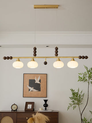 Zerinen Suspension Nordique en Verre et Bois