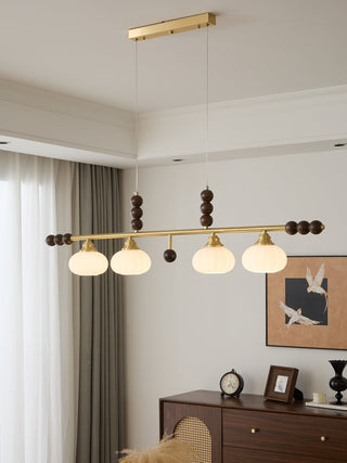 Zerinen Suspension Nordique en Verre et Bois