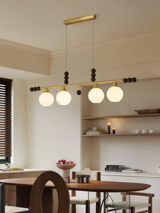 Zerinen Suspension Nordique en Verre et Bois