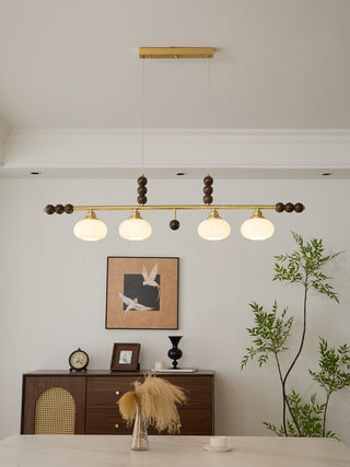 Zerinen Suspension Nordique en Verre et Bois