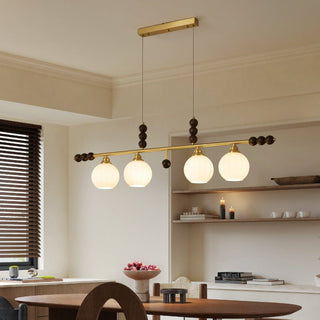 Zerinen Suspension Nordique en Verre et Bois