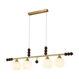 Zerinen Suspension Nordique en Verre et Bois