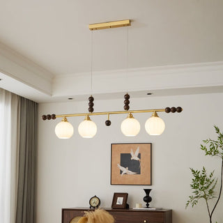 Zerinen Suspension Nordique en Verre et Bois