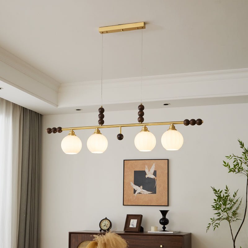 Soleon Suspension Nordique en Verre et Bois