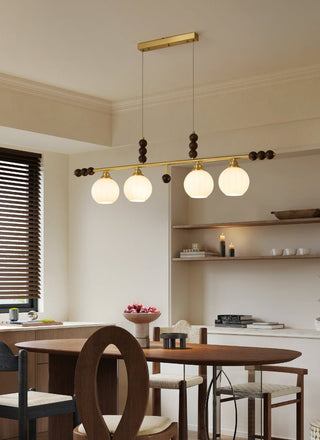 Zerinen Suspension Nordique en Verre et Bois