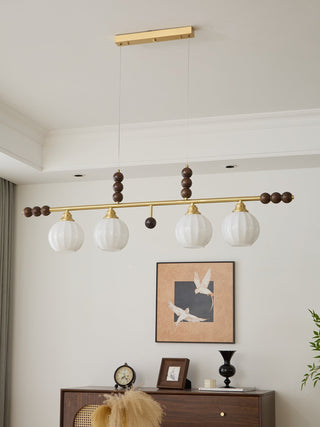 Zerinen Suspension Nordique en Verre et Bois