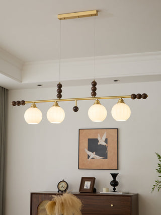 Zerinen Suspension Nordique en Verre et Bois