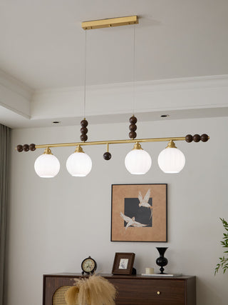 Zerinen Suspension Nordique en Verre et Bois