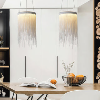 Arsoliel Suspension en Chaîne à Franges de Luxe Postmoderne
