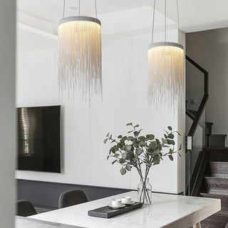 Arsoliel Suspension en Chaîne à Franges de Luxe Postmoderne
