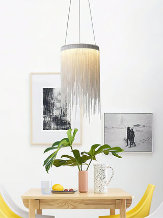 Arsoliel Suspension en Chaîne à Franges de Luxe Postmoderne