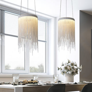 Arsoliel Suspension en Chaîne à Franges de Luxe Postmoderne