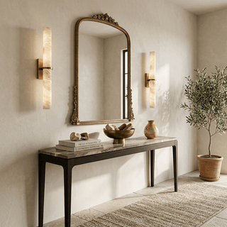 Aluna Alabaster Bar Wall Light-Neutral Decor