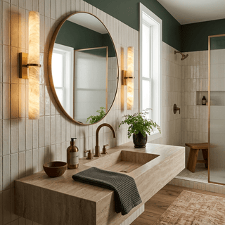 Aluna Alabaster Bar Wall Light-Neutral Decor