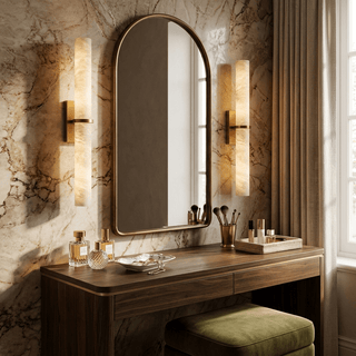 Aluna Alabaster Bar Wall Light-Neutral Decor