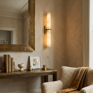 Aluna Alabaster Bar Wall Light-Neutral Decor