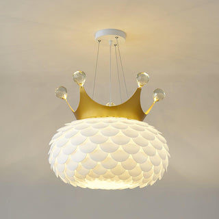 Solara Lampe suspendue en acrylique à couronne festonnée fantaisiste