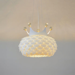 Solara Lampe suspendue en acrylique à couronne festonnée fantaisiste