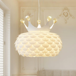 Solara Lampe suspendue en acrylique à couronne festonnée fantaisiste