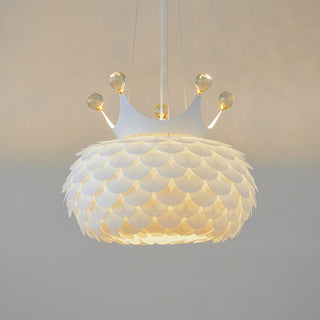 Solara Lampe suspendue en acrylique à couronne festonnée fantaisiste