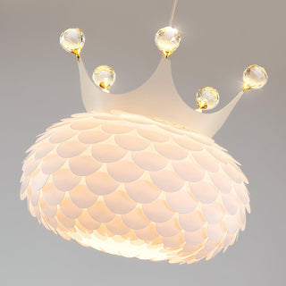 Solara Lampe suspendue en acrylique à couronne festonnée fantaisiste
