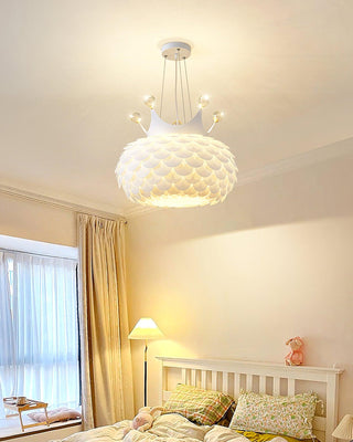 Solara Lampe suspendue en acrylique à couronne festonnée fantaisiste