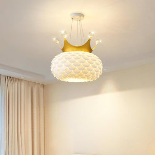 Solara Lampe suspendue en acrylique à couronne festonnée fantaisiste