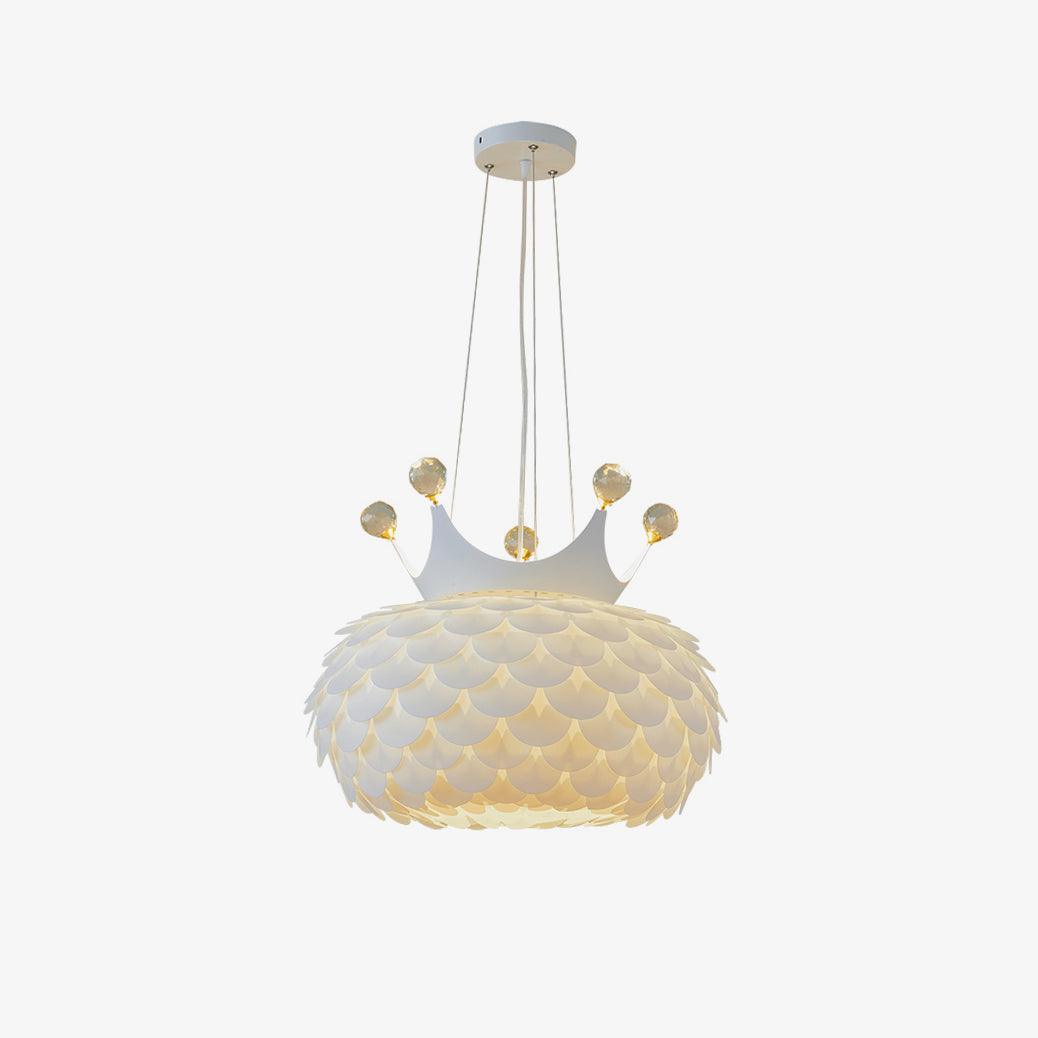 Pavelle Lampe suspendue en acrylique à couronne festonnée fantaisiste