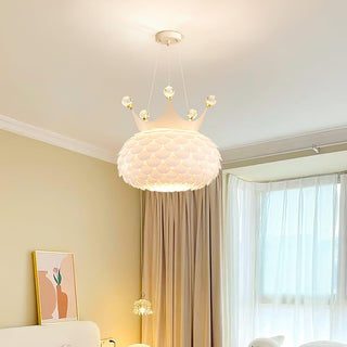 Solara Lampe suspendue en acrylique à couronne festonnée fantaisiste