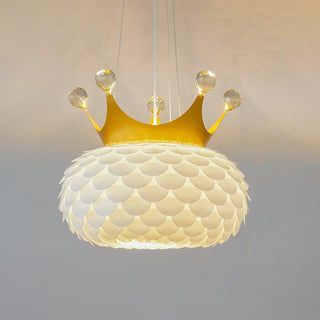 Solara Lampe suspendue en acrylique à couronne festonnée fantaisiste