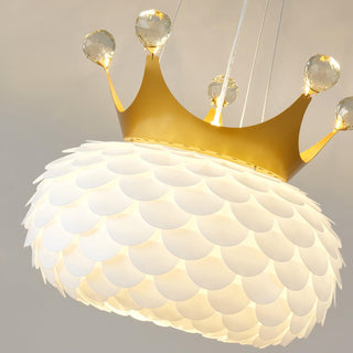Solara Lampe suspendue en acrylique à couronne festonnée fantaisiste
