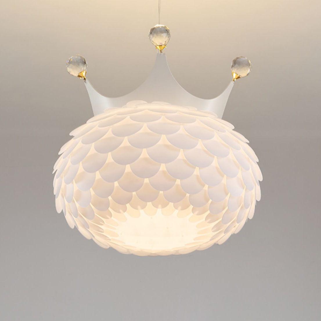 Pavelle Lampe suspendue en acrylique à couronne festonnée fantaisiste
