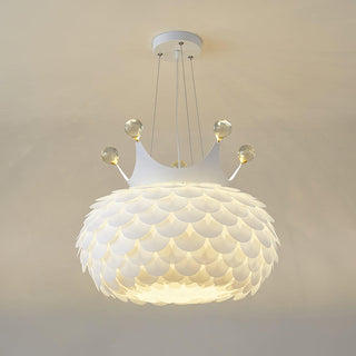 Solara Lampe suspendue en acrylique à couronne festonnée fantaisiste