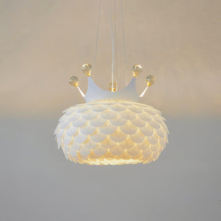 Solara Lampe suspendue en acrylique à couronne festonnée fantaisiste