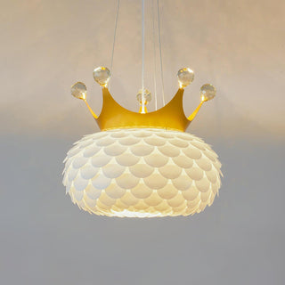 Solara Lampe suspendue en acrylique à couronne festonnée fantaisiste