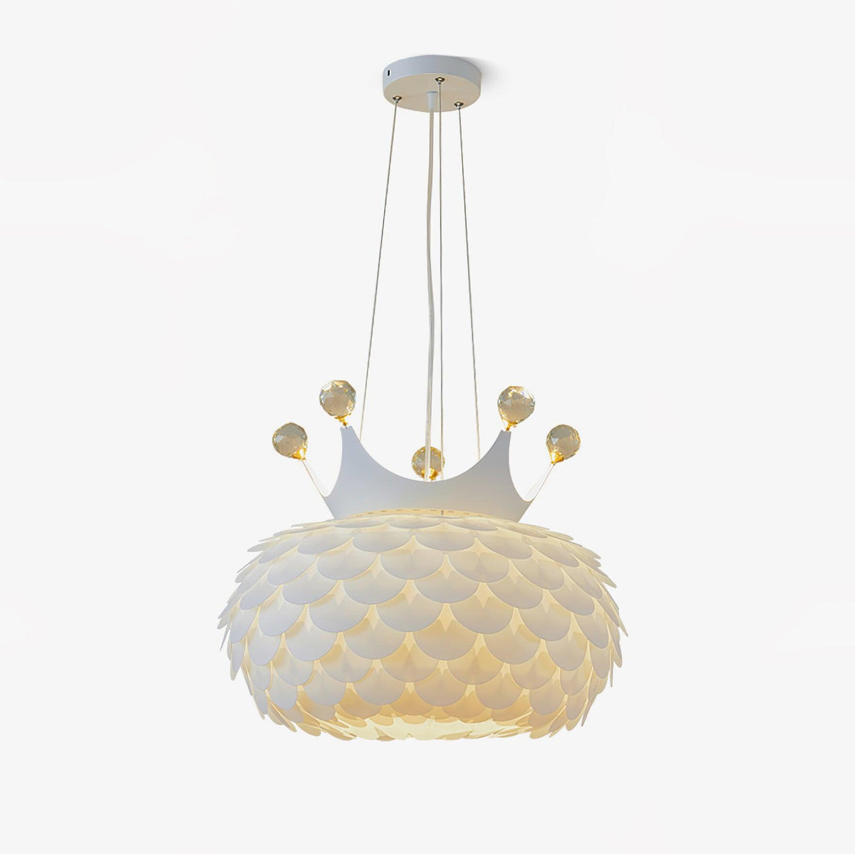 Pavelle Lampe suspendue en acrylique à couronne festonnée fantaisiste