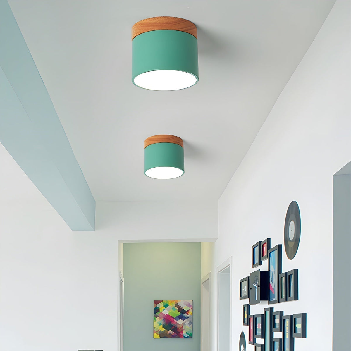 Caveleth Downlight de Surface en Bois Minimaliste Moderne