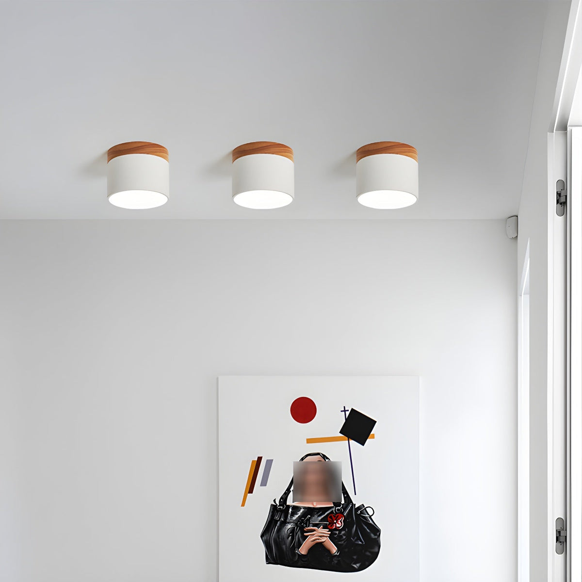 Caveleth Downlight de Surface en Bois Minimaliste Moderne