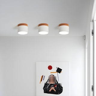 Caveleth Downlight de Surface en Bois Minimaliste Moderne