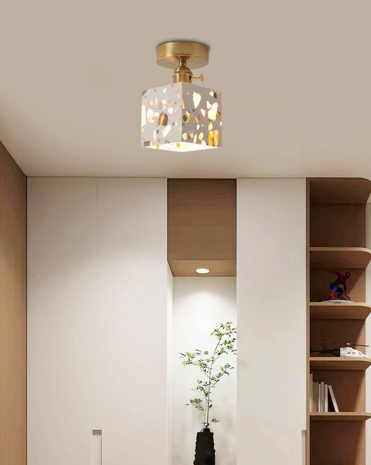 Alvaro Ceiling Lamp, Model B, viewed from the side.